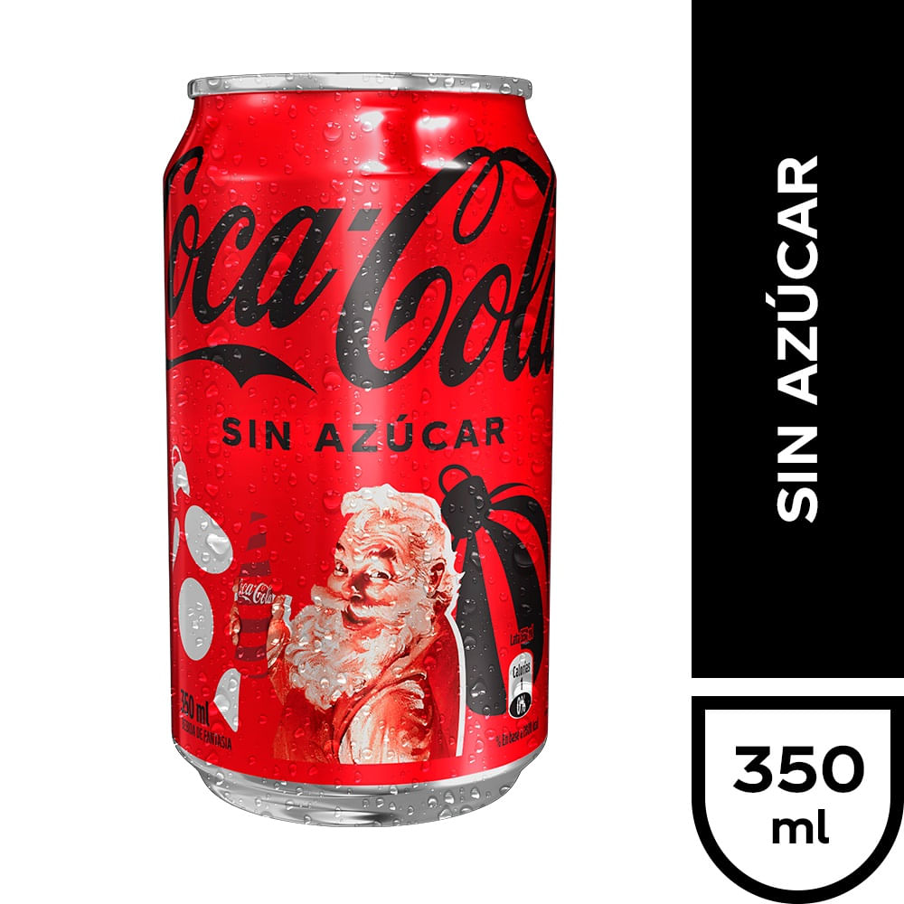 Bebida sin azúcar lata Coca cola 350 ml