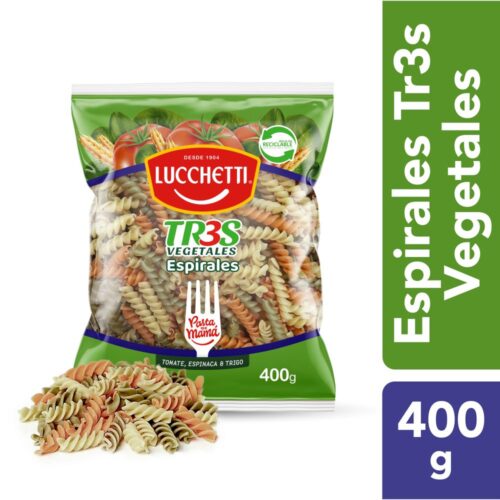 Pasta espirales tres sabores Lucchetti 400 g