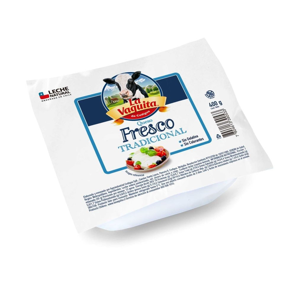 Queso fresco bolsa La vaquita 400 g