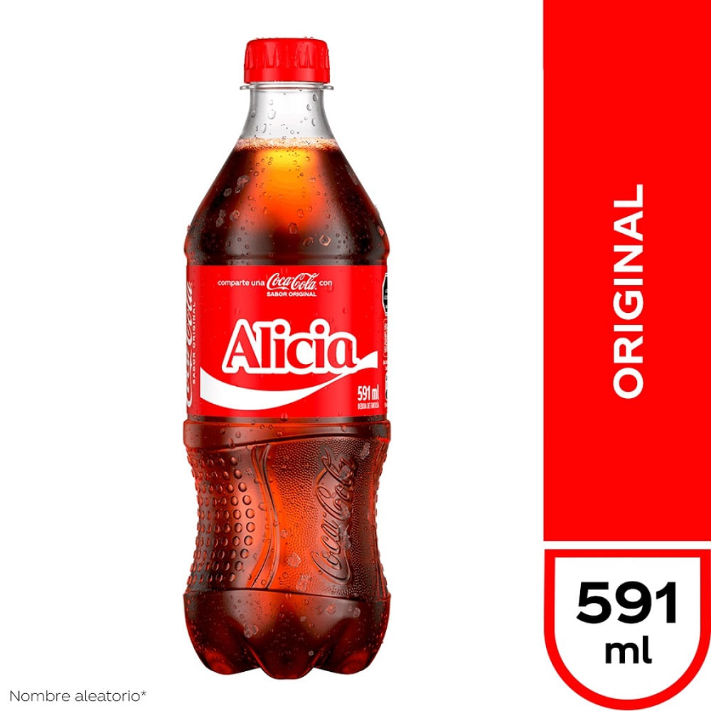 Bebida original botella Coca cola 591 ml