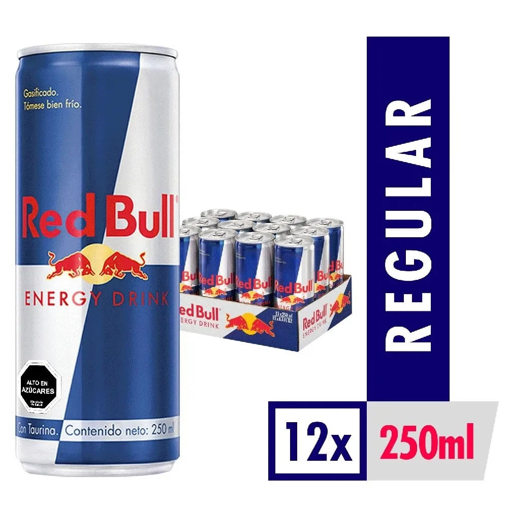 Pack bebida energética energy red bull 12 un