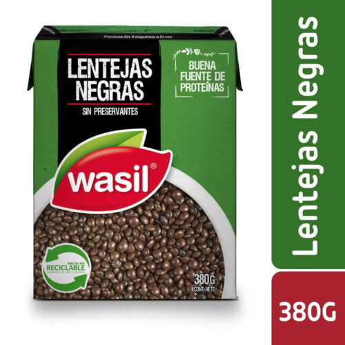 Lentejas negras tetra Wasil 380 g