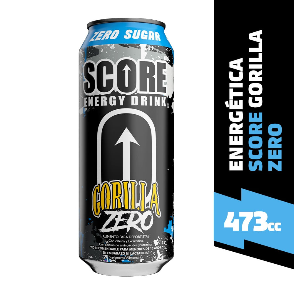 Bebida energética Score gorilla zero 473 ml