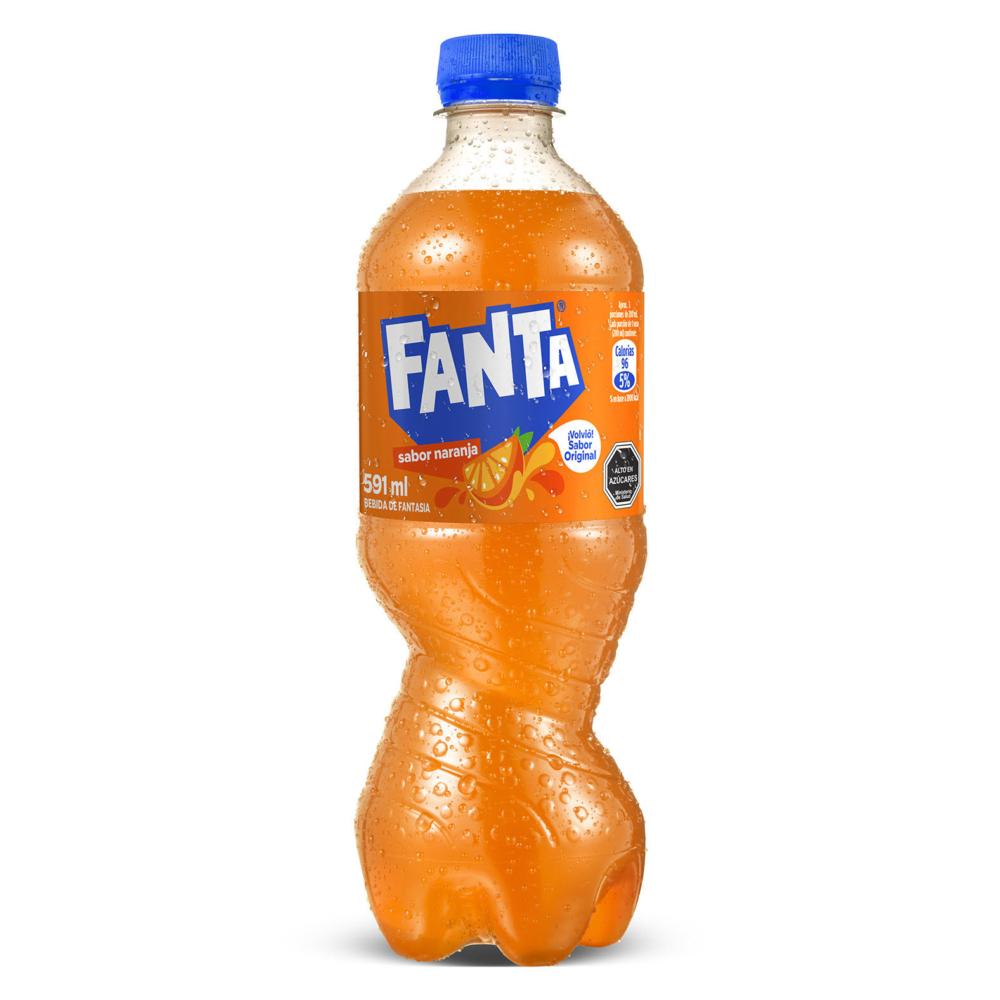 Bebida naranja full sugar botella pet 591 ml