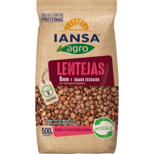 Lentejas 6 mm bolsa Iansa agro 500 g