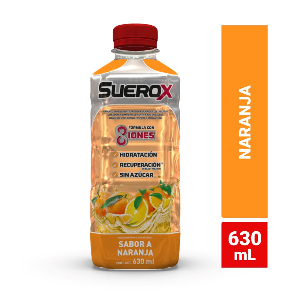 Bebida isotónica naranja Suerox 630 ml
