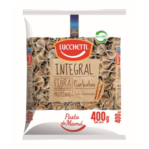 Pasta corbata integral 88 Lucchetti 400 g