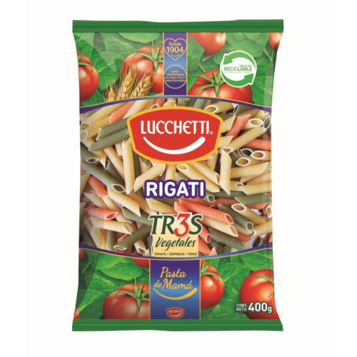 Pasta rigati tres sabores Luccetti 400 g