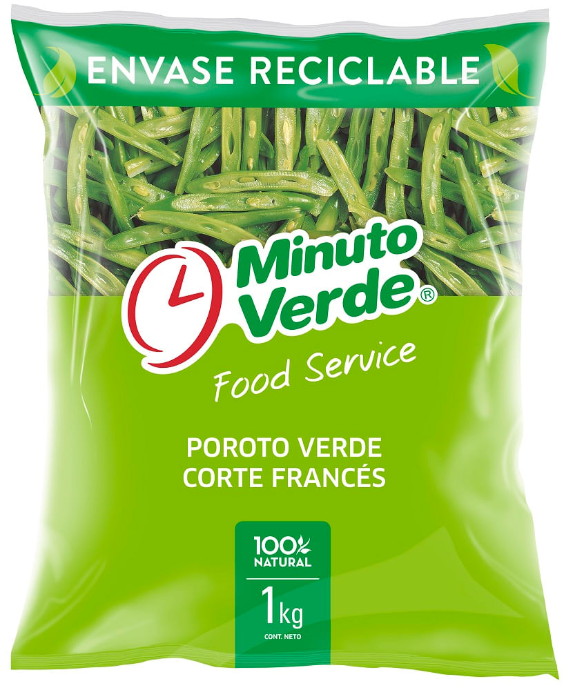 Porotos verdes congelados Minuto Verde corte francés food service 1 Kg