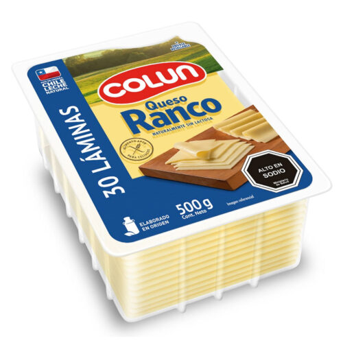 Queso ranco laminado Colun 500 g