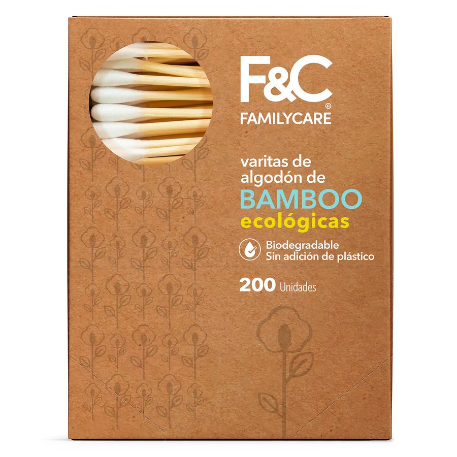 Varitas de Algodón Family Care Eco Bamboo 200 un.