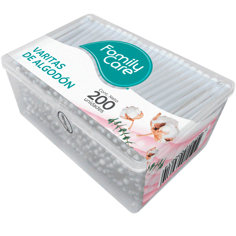 Varitas de Algodón Family Care 200 un.