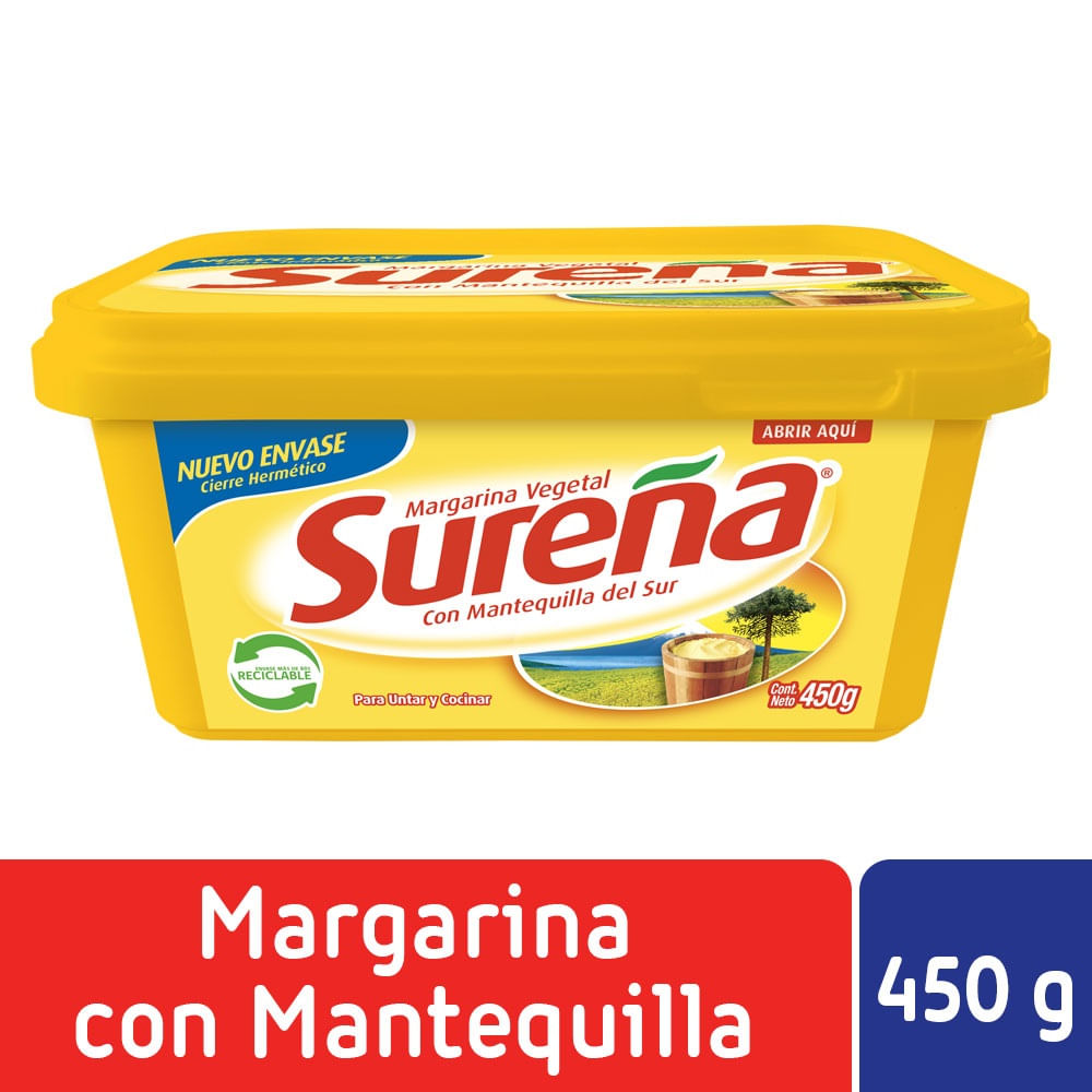 Margarina sureña con mantequilla pote 450g