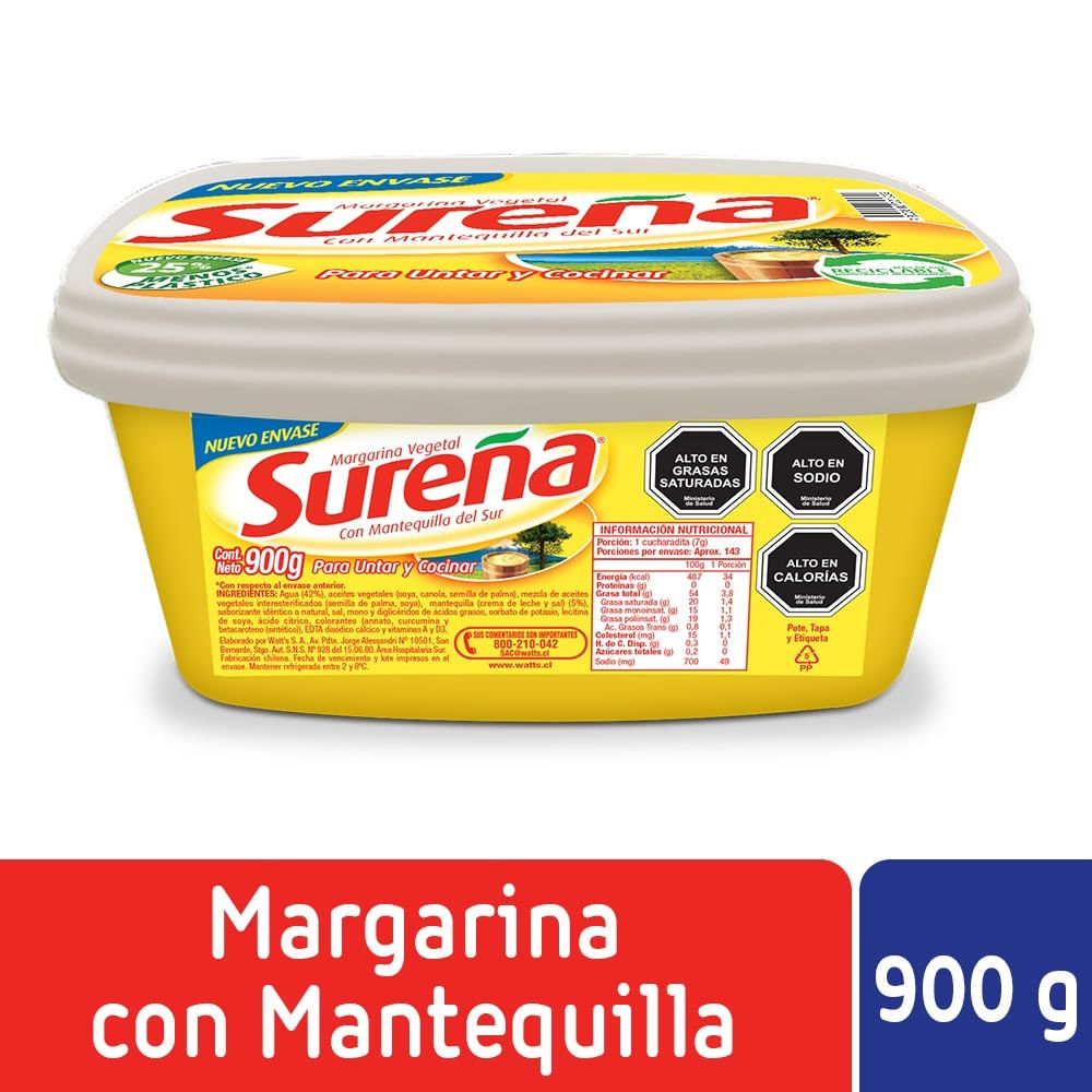 Margarina sureña pote 900 g
