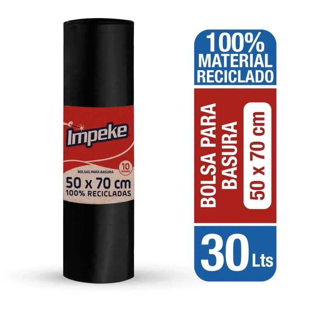 Bolsa de basura 100% material reciclado capacidad 30 L