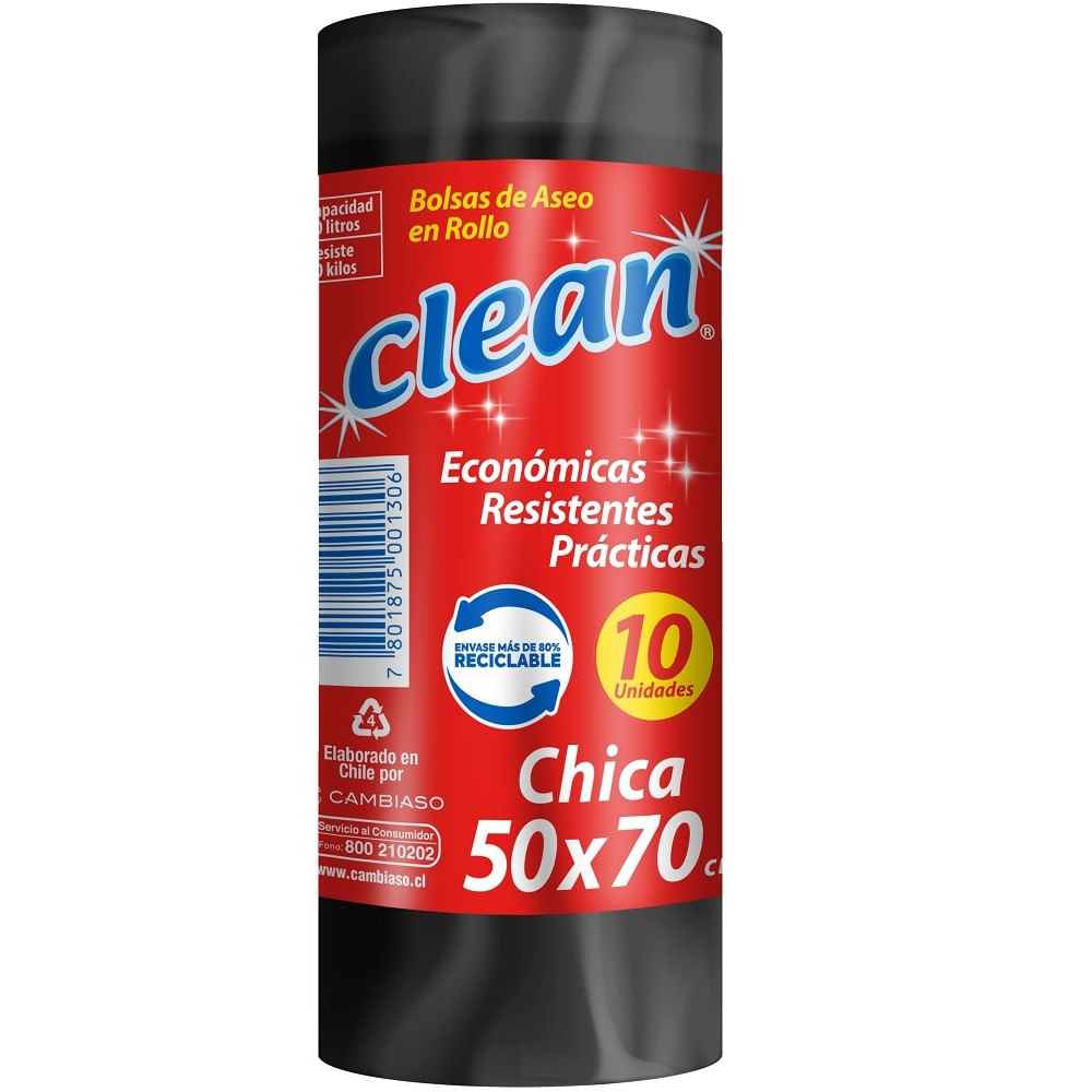 Bolsas de aseo en rollo chica 50x70 cm