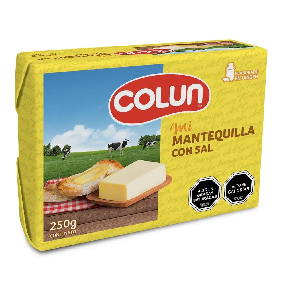 Mantequilla Colun con sal pan 250g