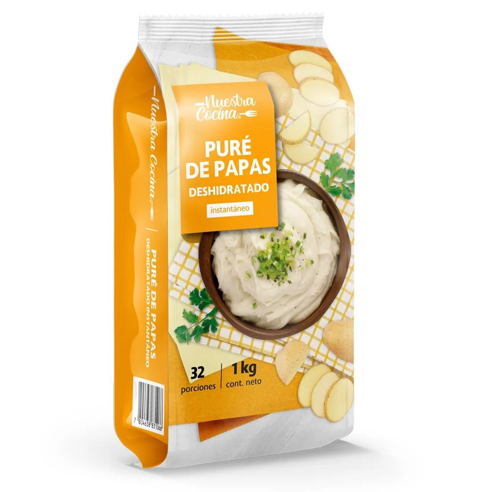 Puré de papas deshidratado Nuestra Cocina instantáneo bolsa 1 Kg