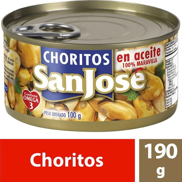 Chorito San José en aceite lata 190 g